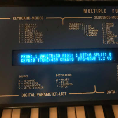 PPG Wave 2.2 with Midi and modified Display 1985 Blue image 2