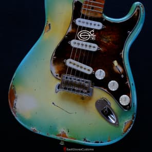 Fender Stratocaster Blue Sky Burst Aged Heavy Relic Rare image 6
