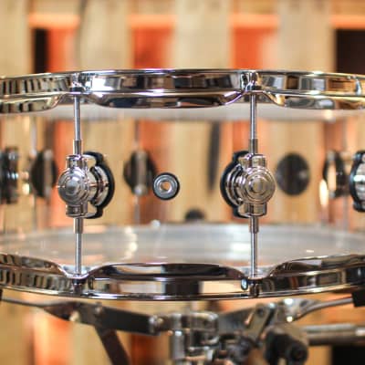 DW 5.5x14 Design Clear Acrylic Snare Drum - DDAC5514SSCL1 image 3