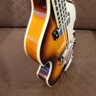 Jay Turser JTB-2B-VS Series Semi-Hollow Violin Shaped Body Maple Neck 4-String Electric Bass Guitar image 9