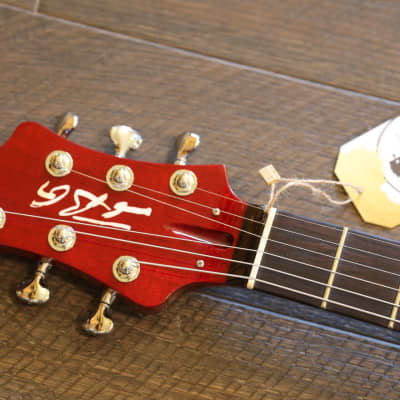 MINTY! Joe Bochar Guitars JBG Supertone 2 Solidbody Guitar Cherry Sunburst + Gig Bag (4981) image 12
