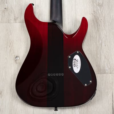 Schecter Reaper Elite 6 Left-Handed Guitar, Ebony Fretboard, Blood Burst image 7