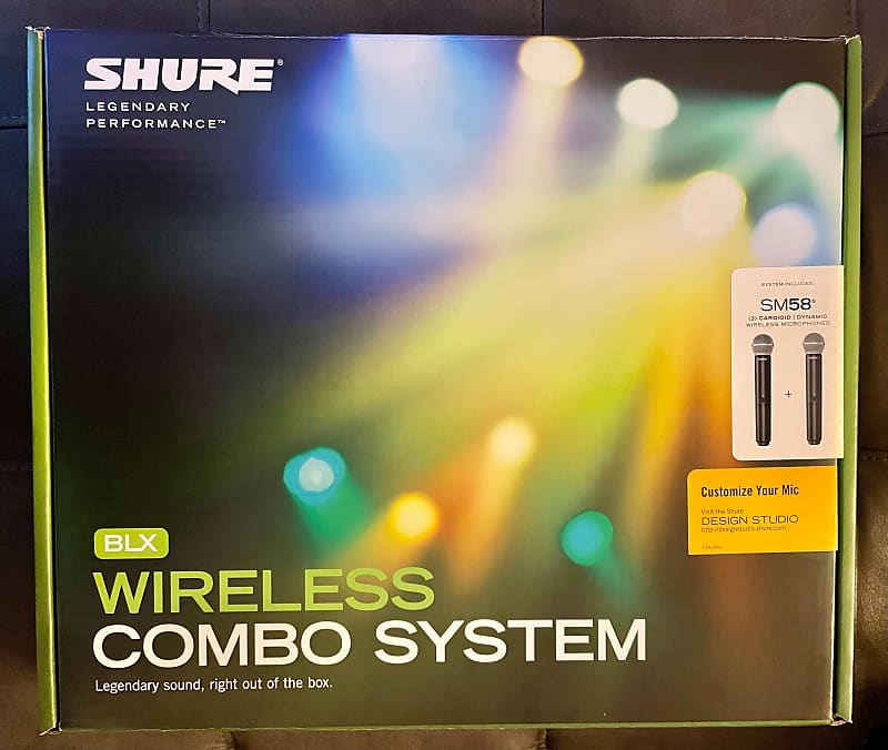 MINT - NEVER USED Shure BLX288/SM58 Dual Wireless Microphone