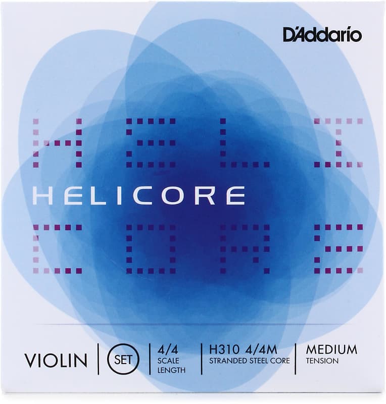 D'Addario H310 4/4M Helicore Violin String Set - 4/4 Size - Medium Tension image 1