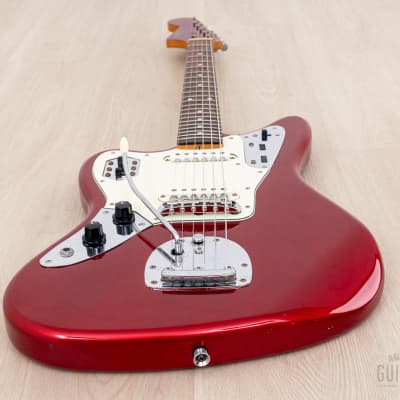 2002 Fender Jaguar ‘62 Vintage Reissue Left-Handed JG66-85L Candy Apple Red + Headstock, Japan CIJ image 11