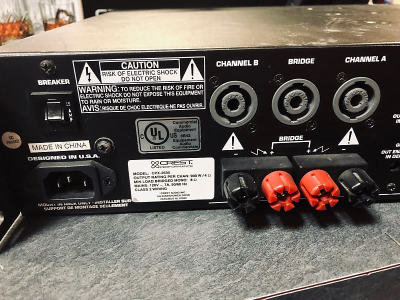 Crest Audio CPX 2600 Stereo Power Amplifier Black | Reverb