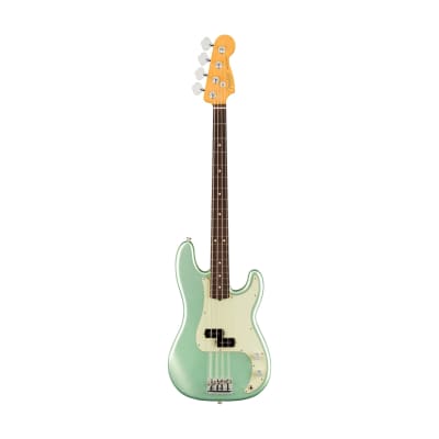 [PREORDER] Fender American Professional II Precision Bass Electric Guitar, RW FB, Mystic Surf Green image 1