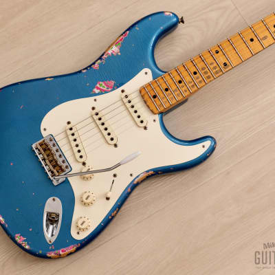 2016 Fender Custom Shop 1957 Heavy Relic Stratocaster, Lake Placid Blue over Pink Paisley w/ Case, COA, Tags for sale