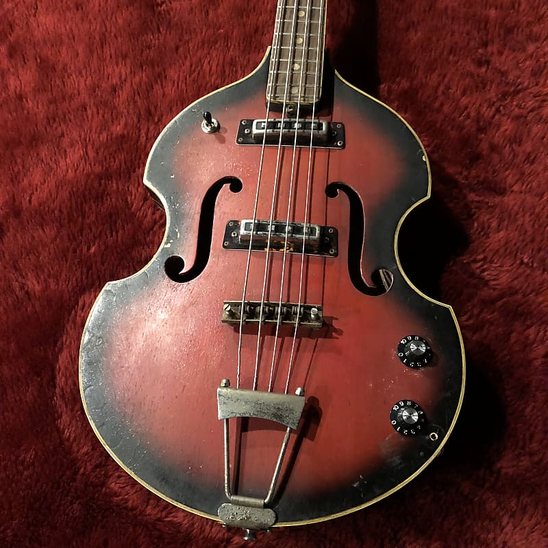 C 1967 Teisco Fb 2 Mij Vintage Bass Hollow Body Violin Bass Reverb