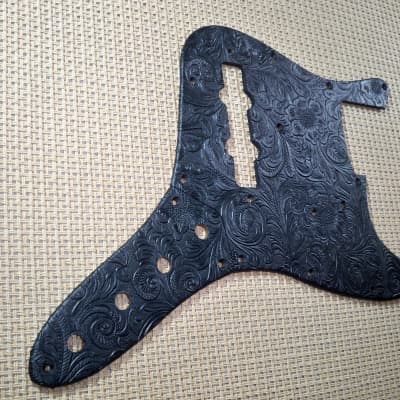 country western tolex pickguard & control plate for us/mex fender 62' re-issue jazz bass image 3