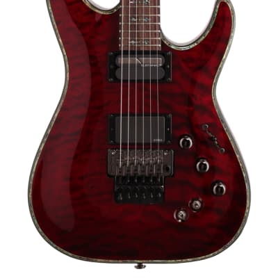 Schecter Hellraiser C1 FR Sustainiac Electric Guitar Black Cherry image 1