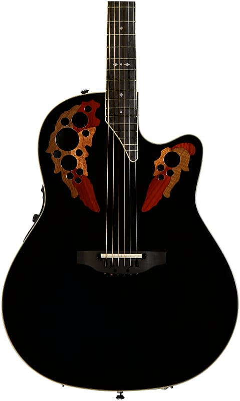 Ovation Timeless Elite Deep Contour Acoustic-Electric Guitar - Black image 1