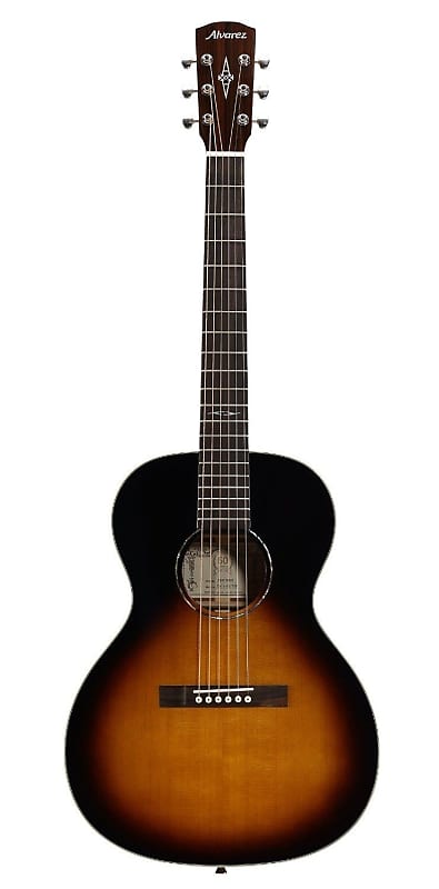 Alvarez Delta00 TSB Tobacco Sunburst Parlor Size Acoustic Guitar - V Style Neck image 1