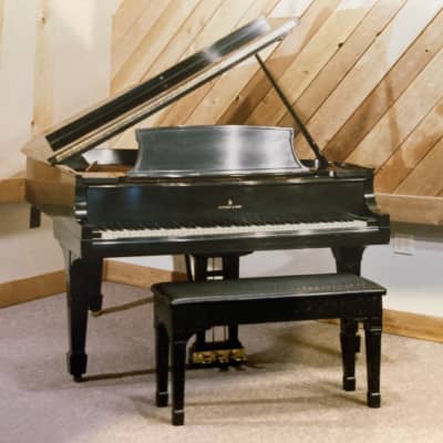 Steinway & Sons Ebony Model L Grand Piano 1940 - Black image 7