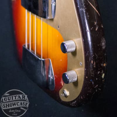 Fender 1958 Precision P Bass 3-Tone Sunburst All Original image 10