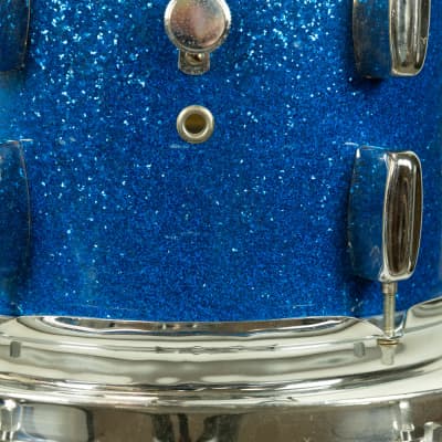 1960s Rogers Swingtime Blue Sparkle Pearl Drum Set image 20
