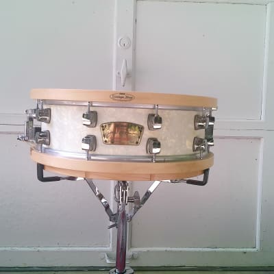 Yamaha John Robinson Signature Snare Drum 2005 White Marine Pearl 5X15  VIDEO! | Reverb