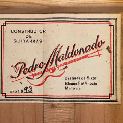 Pedro Maldonado 1993 lightweight flamenco guitar - traditionally built - great dynamic and punchy sound + video image 12