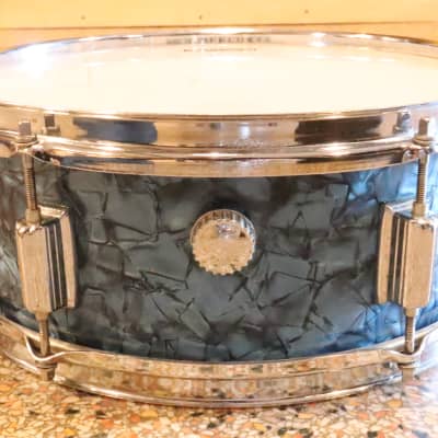 U.S. Mercury 5.5x14" Snare Drum Blue Pearl Vintage 1970's MIJ image 6