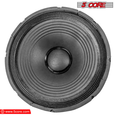 5 Core 15" Inch PA DJ Audio Subwoofer Replacement Speaker Sub Bocina Orador Black PP CONE with rubber edge 8 Ohm , 350 W , Loudspeaker  15 185 AL 350W image 6