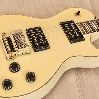 Immagine 1990 Aria Pro II PE-Deluxe KV Vintage Electric Guitar Ivory w/ USA Kahler 2220B, Japan - 6