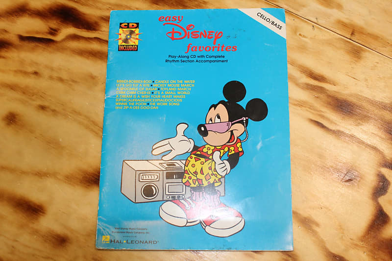 Hal Leonard Easy Disney Favorites Book for Cello/Bass w/CD Included HL00841482 image 1