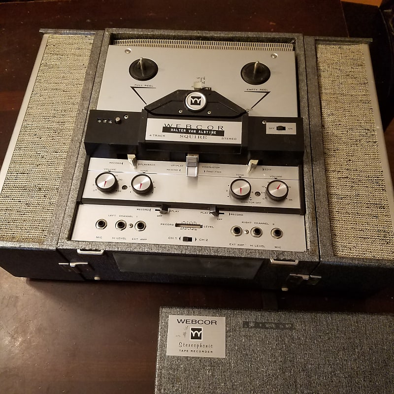 Webcor Rare EP4257-1 Squire Stereo 4-Track Tape Recorder 1960s