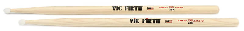 Vic Firth American Classic Drumsticks - 2B - Nylon Tip (3-pack) Bundle image 1