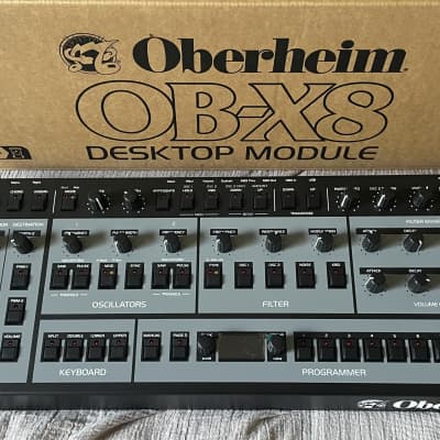 Oberheim OB-X8 Desktop 8-Voice Synthesizer 2022 - Present - Black with Wood Sides