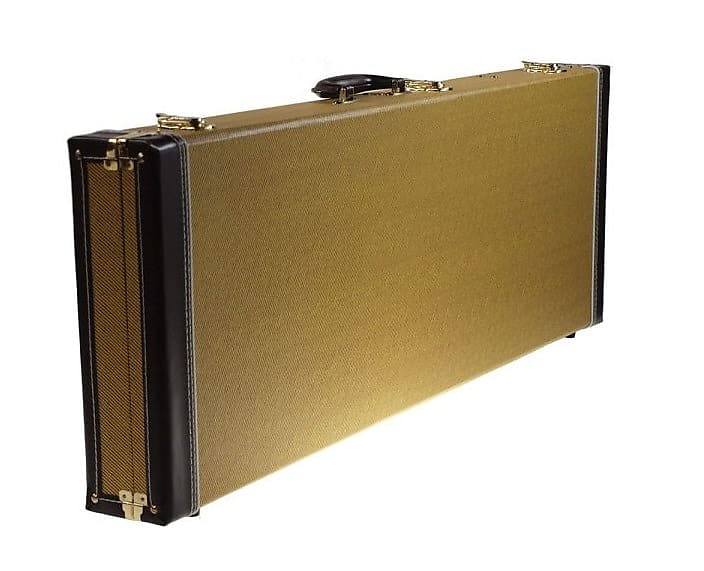 Solo ST Style Double Neck Hardshell Guitar Case, Real Tweed Reverb