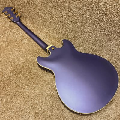 Ibanez AS73G Semi-Hollow Body Electric Guitar Metallic Purple Flat image 6