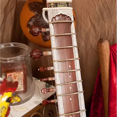 G. Rosul STRFG-2 Fancy Professional Sitar w/Padded Gig Bag, String Set, Mizrab & Tutorial - Blemished* image 5