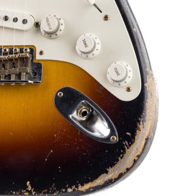Fender Custom Shop Masterbuilt Todd Krause 1956 Stratocaster Heavy Relic - Wide 2 Tone Sunburst (583) image 8