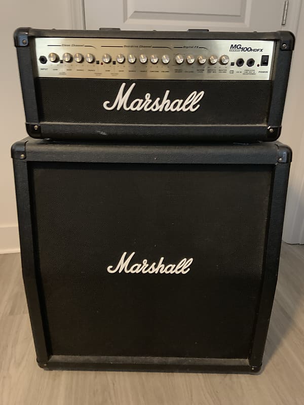 Marshall MG 100 Series HDFX with 4x12 Marshall Cab Black | Reverb