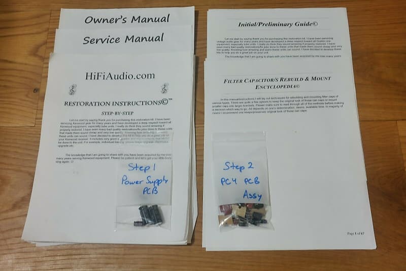 Hafler DH100 restoration kit filter capacitor repair rebuild fix