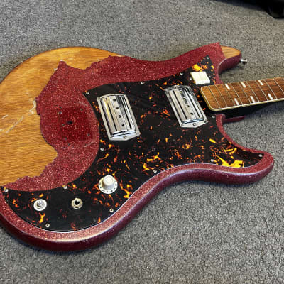 1960's Norma Bass Guitar  Red Sparkle  PROJECT for sale