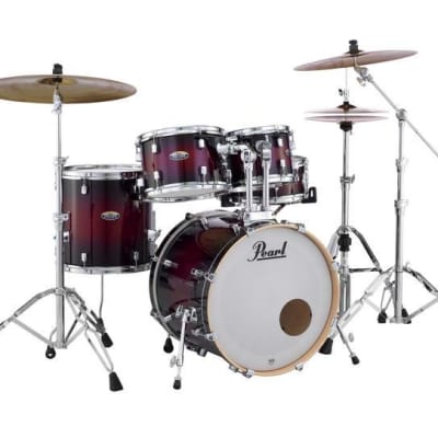 Pearl Decade Maple 7 Piece Shell Pack Gloss Lacquer Over Deep Red