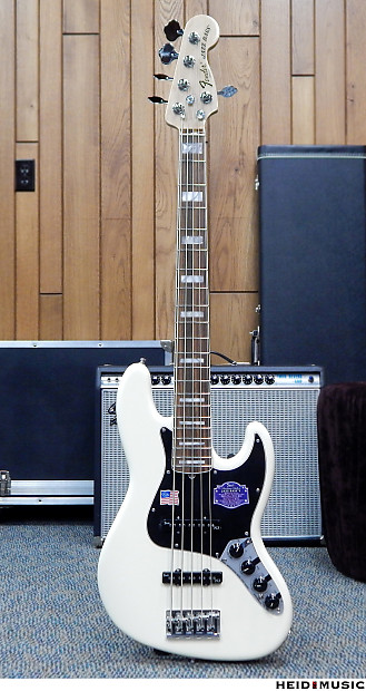 Fender American Deluxe Jazz Bass V - Floor Model (Olympic White) image 1