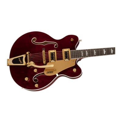 Gretsch G5422TG Electromatic Classic Hollow Body Double-Cut 6-String Electric Guitar with 12-Inch-Radius Laurel Fingerboard, Bigsby and Gold Hardware (Right-Handed, Walnut Stain) image 4