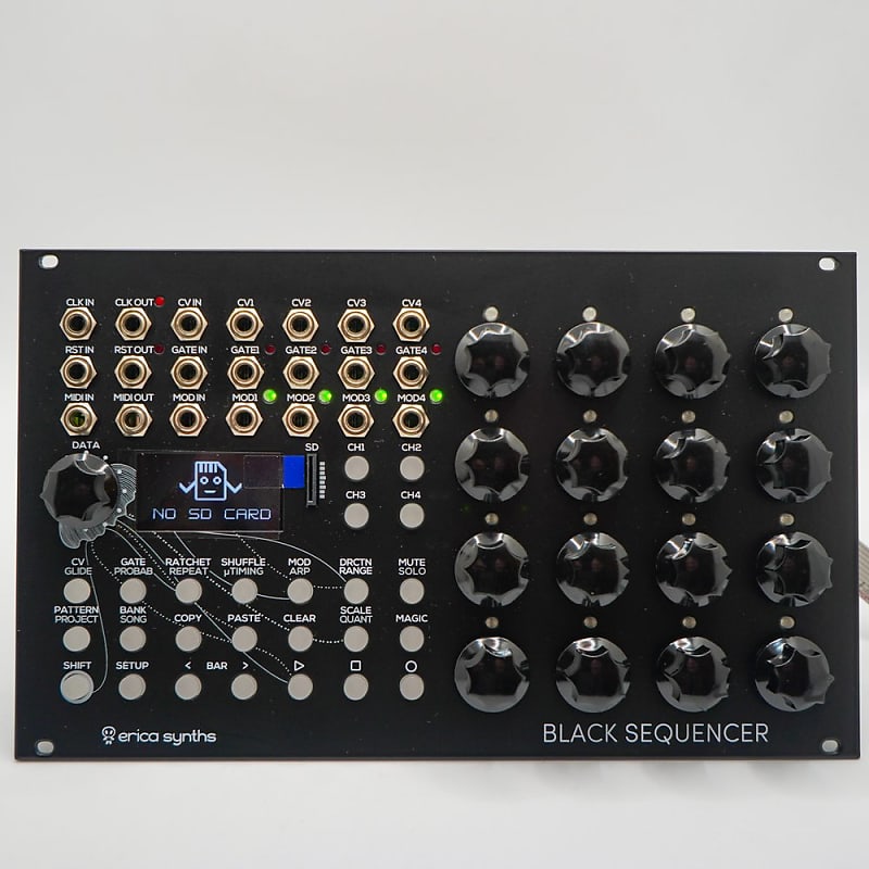【低価NEW】erica synths black sequencer 付属品付 音源モジュール