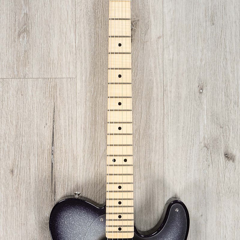 Fender Custom Shop 1963 Telecaster NOS Guitar, Maple Fretboard, Silver  Sparkle Black Burst
