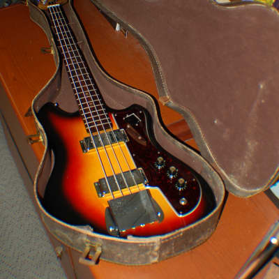 Video Demo 1966 Conrad Model 1246 Full Scale Bass Guitar New Strings Original Soft Shell Case image 11