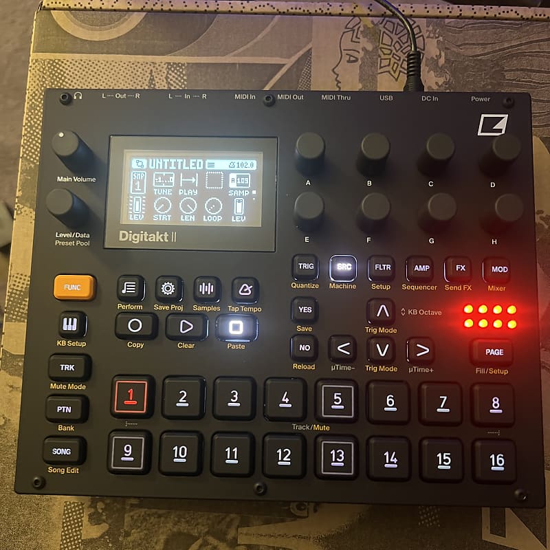 Elektron Digitakt II 2024 - Present - Black with Cover | Reverb