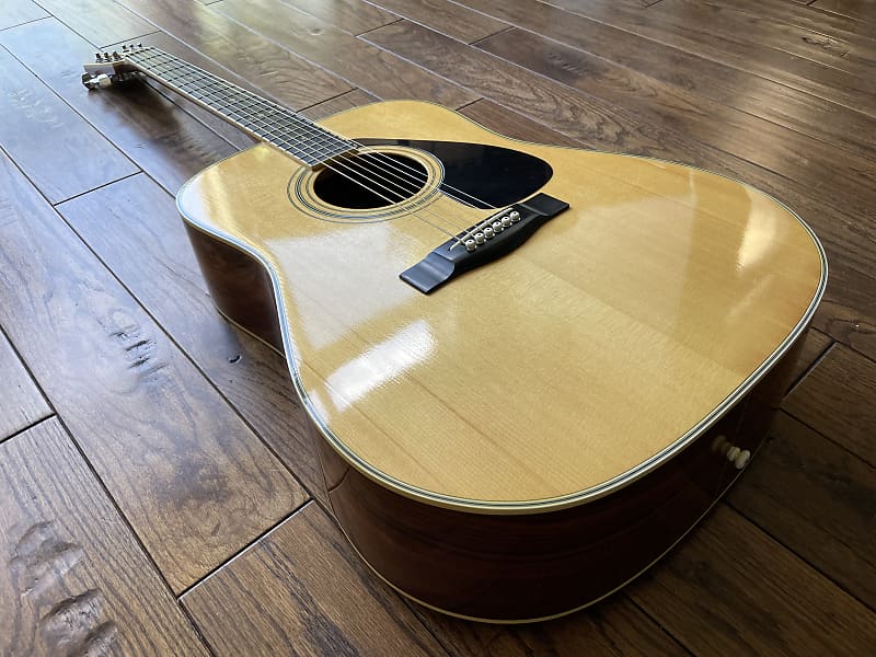 1980s Yamaha FG-350D Acoustic Dreadnought Guitar Natural Nippon