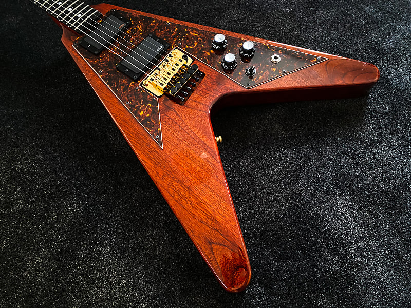 Made by ESP Killer KG Wishbone V 2019 Antique Brown - MINT condition -  Flying V with Floyd Rose | Reverb UK