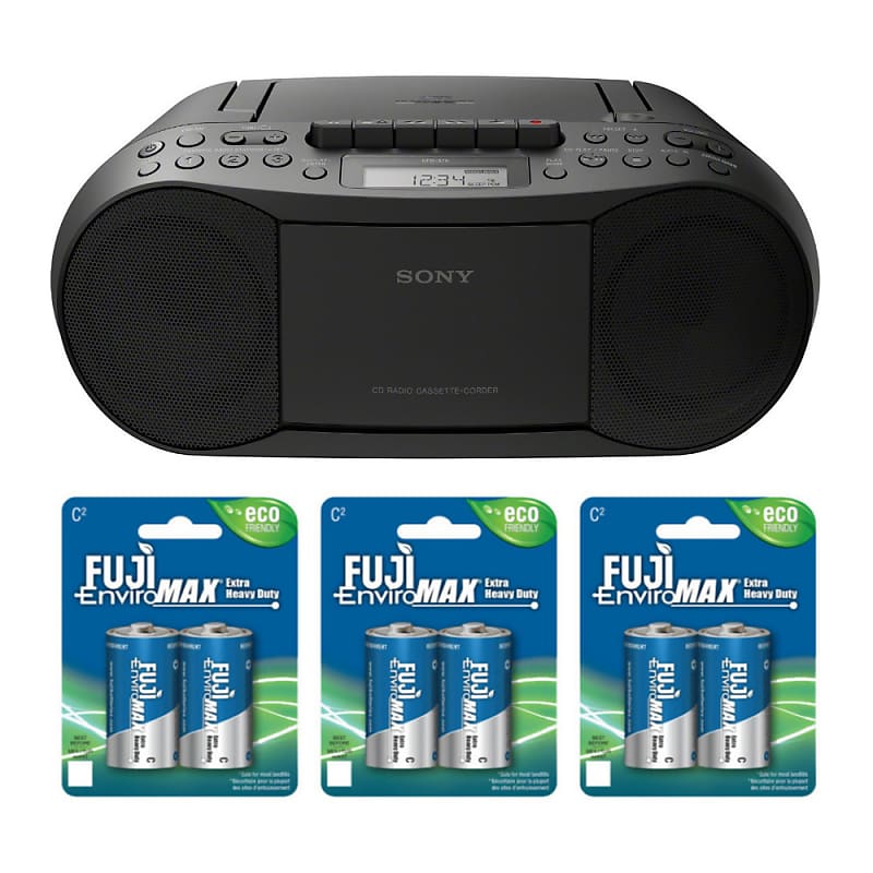 Sony CFDS70 Stereo CD/Cassette Boombox Home Audio Radio (Black