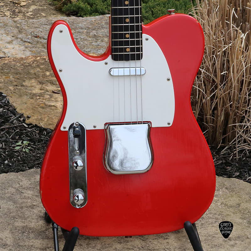 1960 Fender Slab Board Telecaster Rare Duco Red Lefty image 1