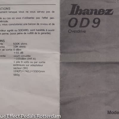 Ibanez OD-9 Overdrive 1984 s/n 417470 Japan image 14