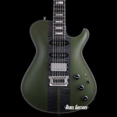Knaggs Guitars Tier 2 Kenai HSS Olive Drab with Onyx Racing