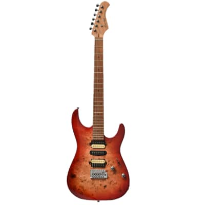 Bacchus IMPERIAL24-BP-RSM/M Universe Series Roasted Maple Electric Guitar, Red Burst for sale